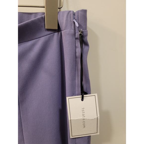 1.State Straight Leg Purple Pants with Split Hem - Picture 5 of 8